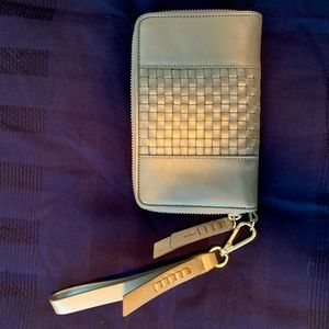 Cole Haan NEW Gold Leather Wristlet Purse Wallet